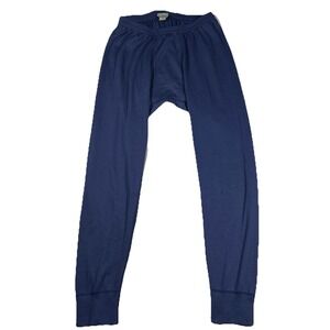 LL Bean Base Layer Pants Jogger Lightweight Navy Blue Made in USA Size Large Vtg